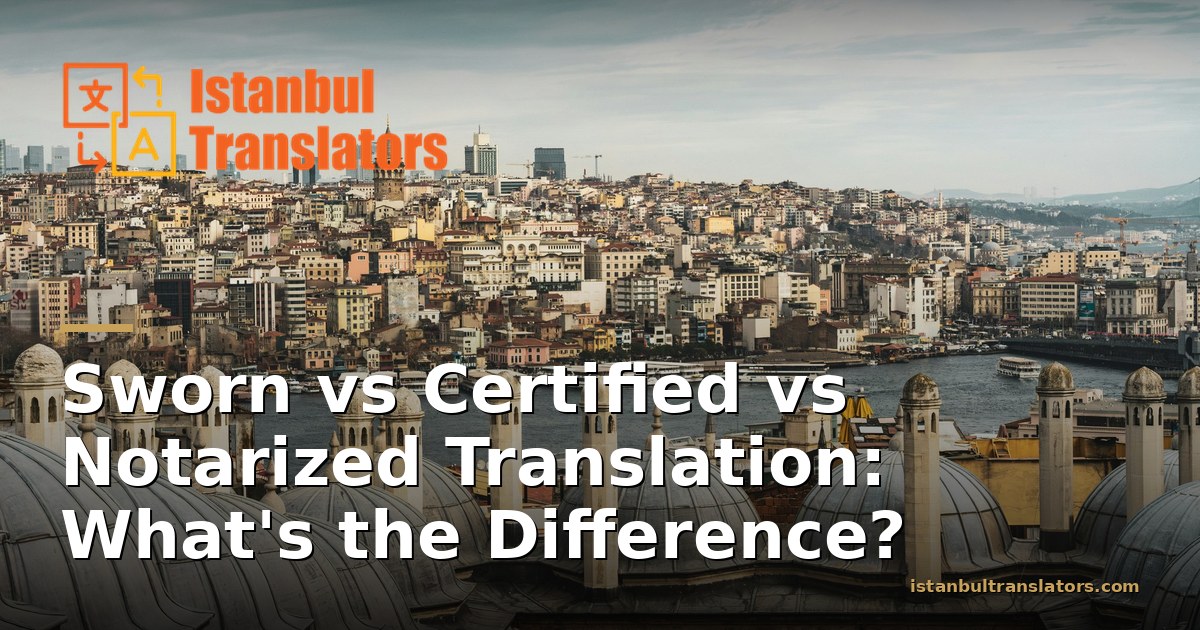 Sworn vs Certified vs Notarized Translation