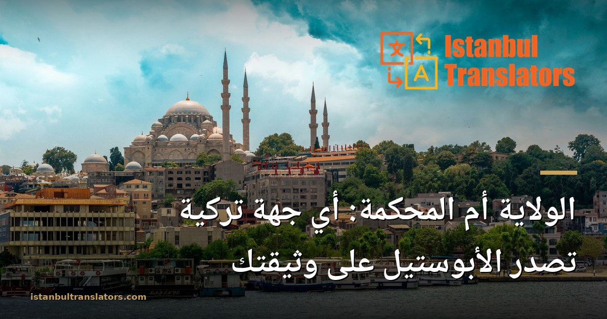 الولاية أم المحكمة: أي جهة تصدر الأبوستيل على وثيقتك في تركيا