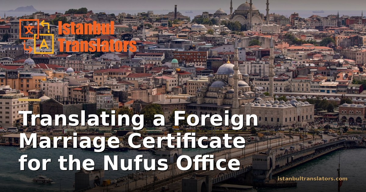 Translating a Foreign Marriage Certificate for the Nufus Office