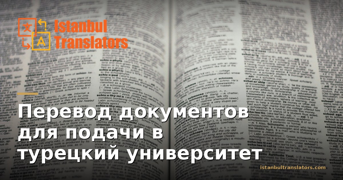 Перевод документов для подачи в турецкий университет