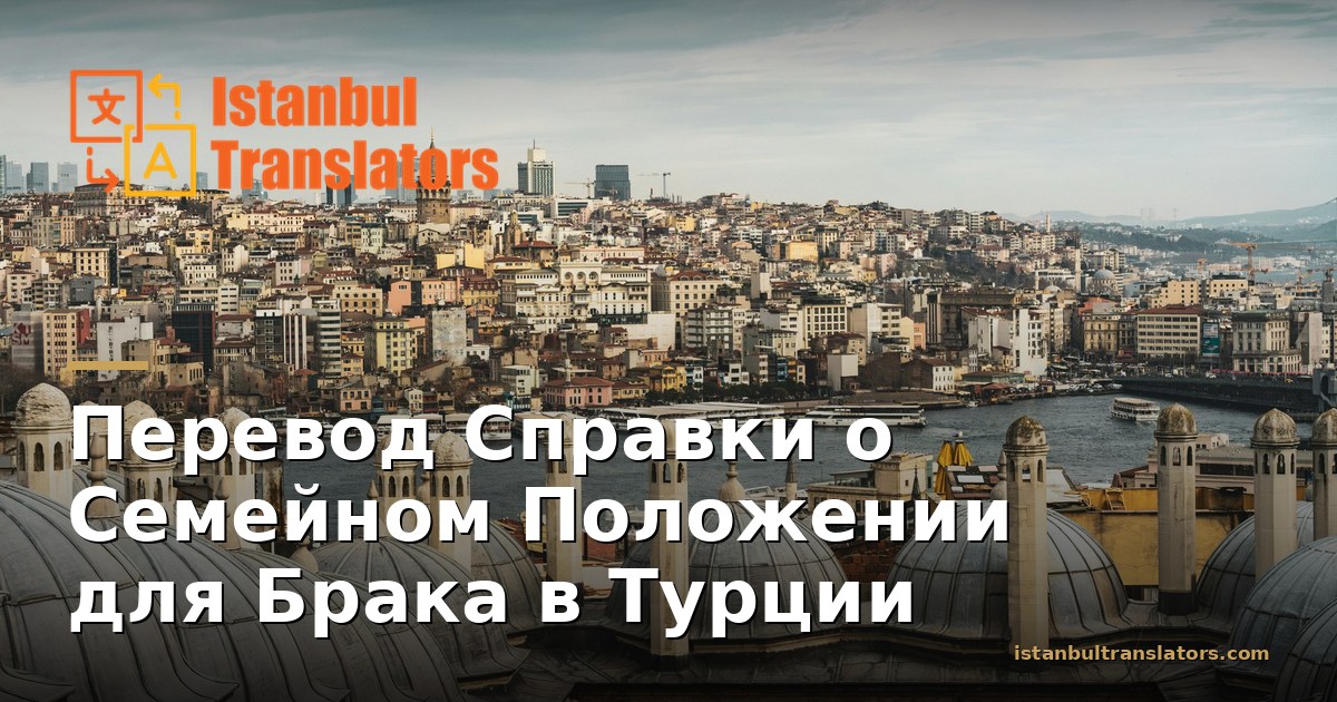 Перевод справки о семейном положении для Турции
