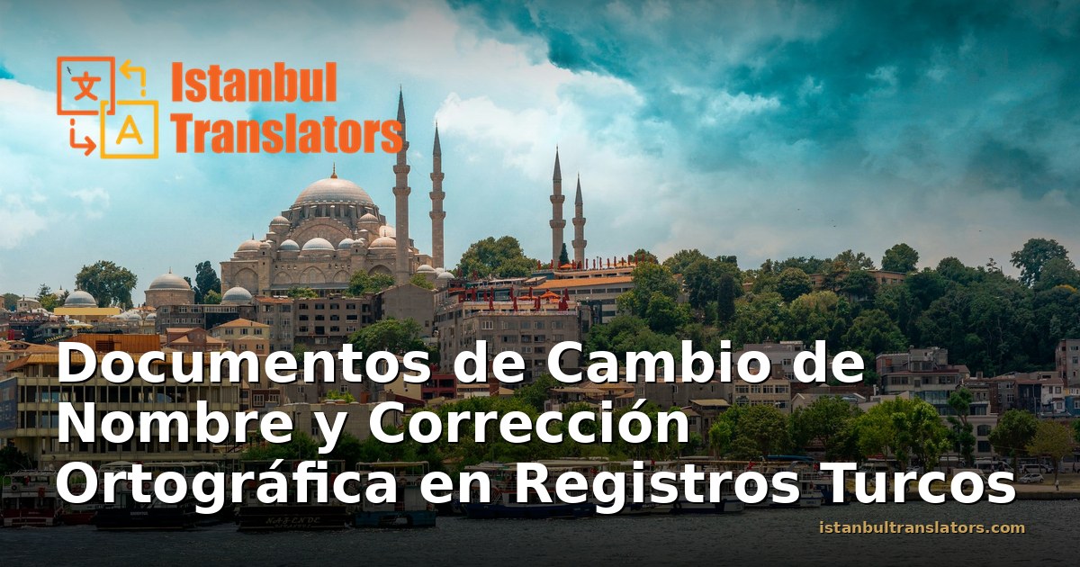 Traducción del Acta de Cambio de Nombre y Corrección Ortográfica en Registros Turcos